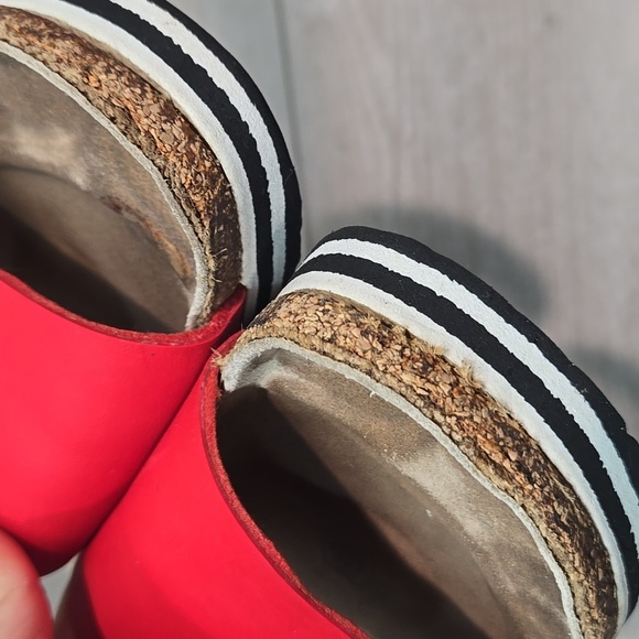 Betula By Birkenstock Women's Red Slide Sandals Shoes Sz 37/6 Regular - Picture 4 of 14